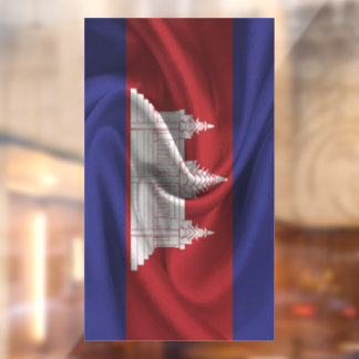 Cambodjaanse vlag raamsticker
