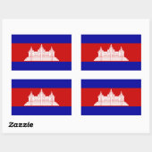 Cambodjaanse vlag rechthoek Sticker (Vel)