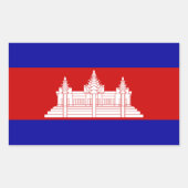 Cambodjaanse vlag rechthoek Sticker (Voorkant)