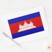 Cambodjaanse vlag rechthoek Sticker (Envelop)