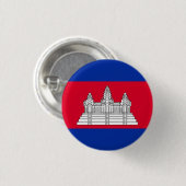 Cambodjaanse vlag ronde button 3,2 cm (Voorkant /achterkant)