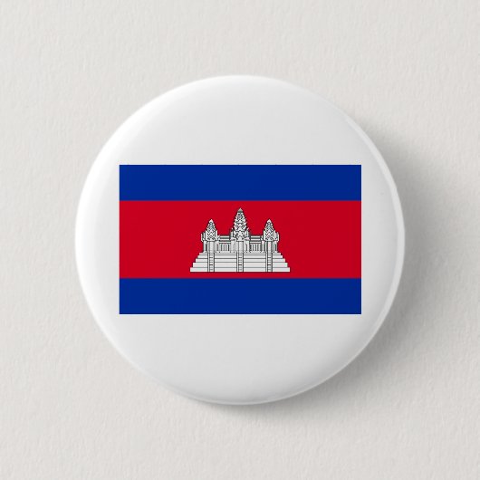 Cambodjaanse vlag ronde button 5,7 cm (Voorkant)