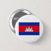 Cambodjaanse vlag ronde button 5,7 cm (Voorkant /achterkant)