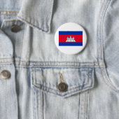 Cambodjaanse vlag ronde button 5,7 cm (In situ)