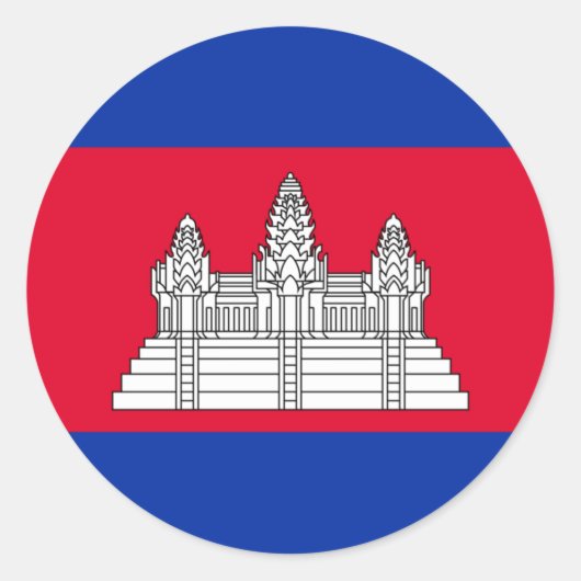Cambodjaanse vlag Sticker (Voorkant)