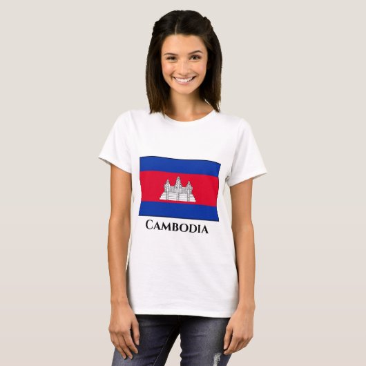 Cambodjaanse vlag t-shirt (Voorkant volledig)