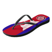 Cambodjaanse vlag teenslippers (Schuin)