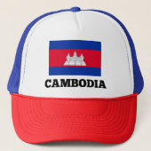 Cambodjaanse vlag trucker pet (Voorkant)