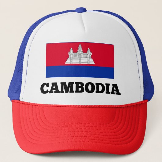 Cambodjaanse vlag trucker pet (Voorkant)