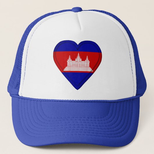 Cambodjaanse vlag trucker pet (Voorkant)