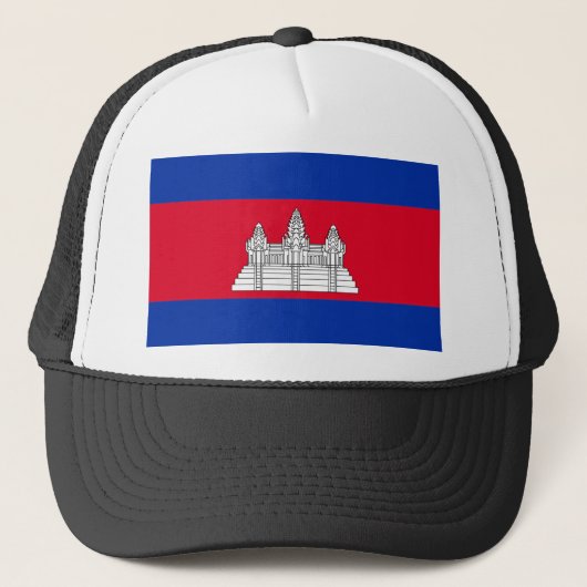 Cambodjaanse vlag trucker pet (Voorkant)