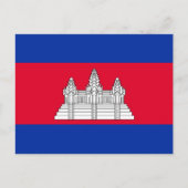 Cambodjaanse vlag, vlag van Cambodja Briefkaart (Voorkant)