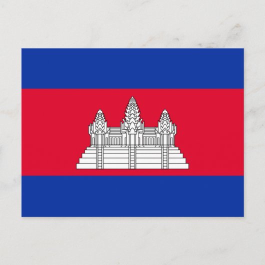 Cambodjaanse vlag, vlag van Cambodja Briefkaart (Voorkant)