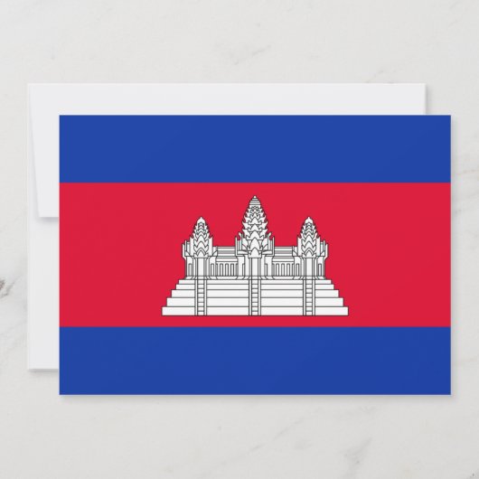 Cambodjaanse vlag, vlag van Cambodja bruiloft Kaart (Achterkant)
