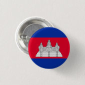 Cambodjaanse vlag, vlag van Cambodja Ronde Button 3,2 Cm (Voorkant /achterkant)