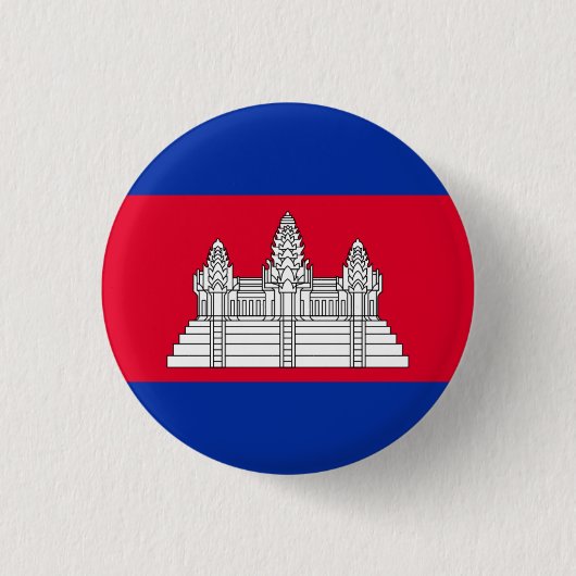 Cambodjaanse vlag, vlag van Cambodja Ronde Button 3,2 Cm (Voorkant)
