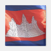 cambodjaanse vlag wat magneet (Voorkant)
