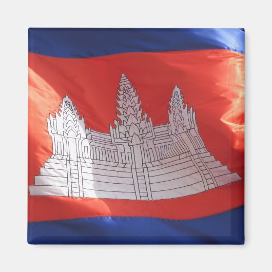 cambodjaanse vlag wat magneet (Voorkant)