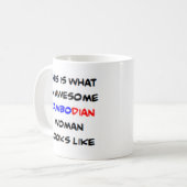 Cambodjaanse vrouw, geweldig koffiemok (Voorkant links)