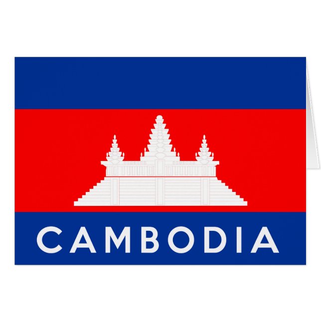 cambodjakland vlag naam (Voorkant Horizontaal)