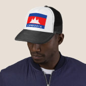 cambodjakland vlag naam trucker pet (In situ)