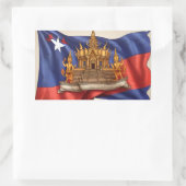 cambodjevlag rechthoekige sticker (Tas)