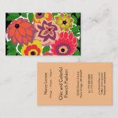 CAMBRIA, ART DECO FLORALS: TROPICANA VISITEKAARTJE (Voorkant / Achterkant)