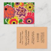 CAMBRIA, ART DECO FLORALS: TROPICANA VISITEKAARTJE (Voorkant / Achterkant)