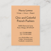 CAMBRIA, ART DECO FLORALS: TROPICANA VISITEKAARTJE (Achterkant)