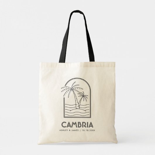 Cambria bruiloft weekend bestemming bruiloft tote bag (Achterkant)