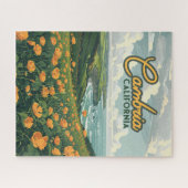 Cambria California Poppies Bloemen Pacifische kust Legpuzzel (Horizontaal)