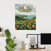 Cambria California Poppies Bloemen Pacifische kust Poster (Thuiskantoor)