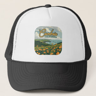 Cambria California Poppies Bloemen Pacifische kust Trucker Pet