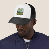 Cambria California Poppies Bloemen Pacifische kust Trucker Pet (In situ)
