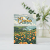 Cambria California Poppies Pacific Coast Kaart (Staand voorkant)