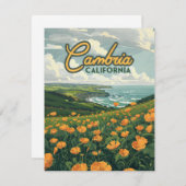 Cambria California Poppies Pacific Coast Kaart (Voorkant / Achterkant)