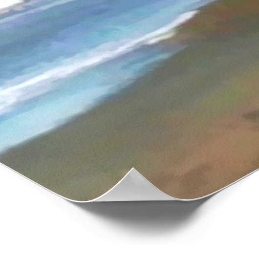 Cambria California Shoreline in de Herfst Poster (Hoek)