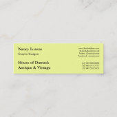 CAMBRIA in Shades of Green Mini Visitekaartje (Achterkant)