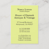 CAMBRIA in Shades of Green Visitekaartje (Achterkant)