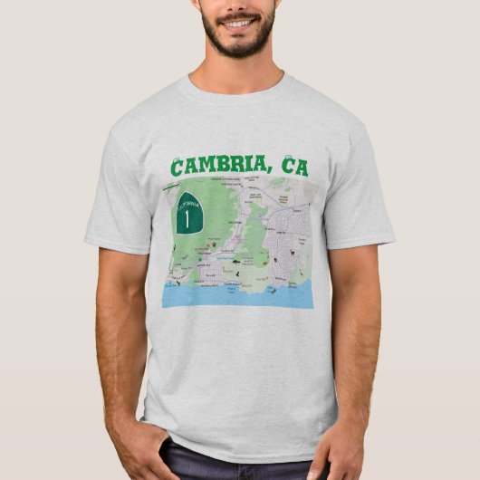 Cambria kaart T-Shirt (Voorkant)