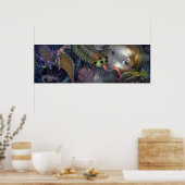 Cambrian Mermaid ART PRINT pop surrealistische fan (Keuken)