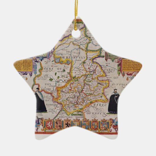 Cambridge Antiek Map Keramisch Ornament (Voorkant)