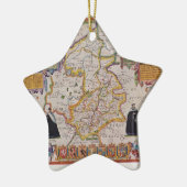 Cambridge Antiek Map Keramisch Ornament (Links)
