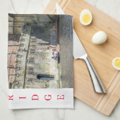 Cambridge Bridge of Sighs tea Towel Theedoek (Quarter Fold)