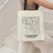 Cambridge, Cambridgeshire City Map Tote Bag