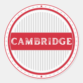 Cambridge City Pride Embleem – Engelse identiteit Ronde Sticker