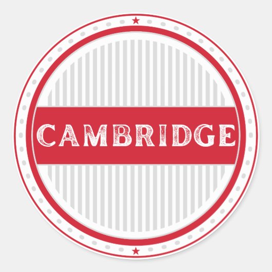 Cambridge City Pride Embleem – Engelse identiteit Ronde Sticker (Voorkant)