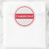 Cambridge City Pride Embleem – Engelse identiteit Ronde Sticker (Tas)