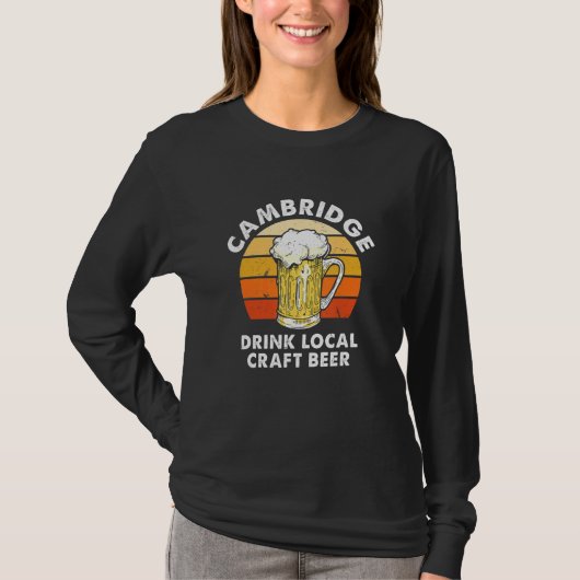 Cambridge Drink Local Craft Beer Massachusetts Hom T-shirt (Voorkant)