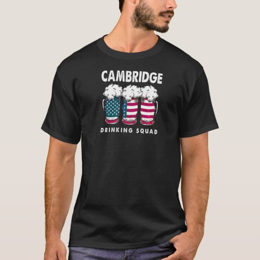 Cambridge Drink Squad Massachusetts Alcoholic M T-shirt (Voorkant)